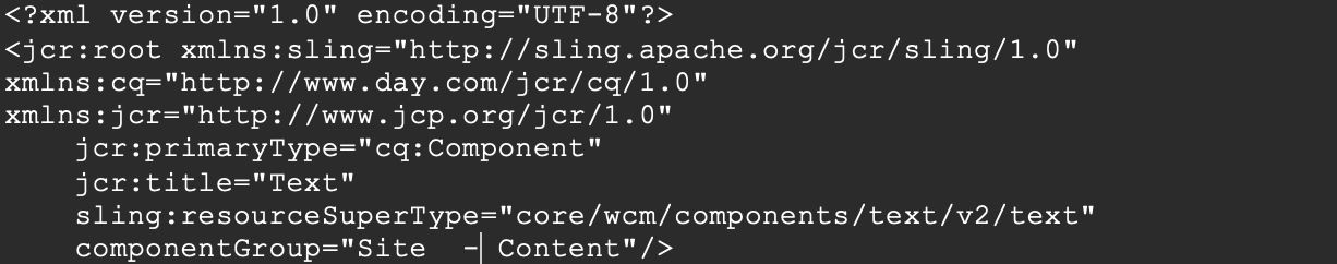 .content.xml of a component 