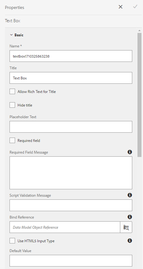 Text Box Panel Foundation Components