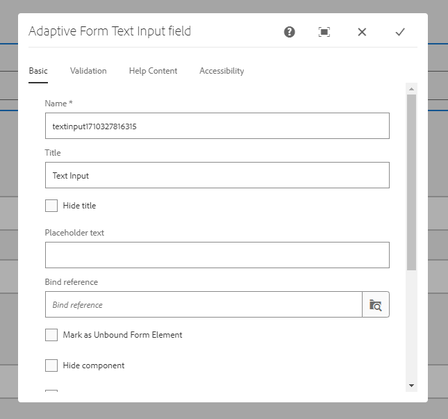 Text Input Dialog Core Components